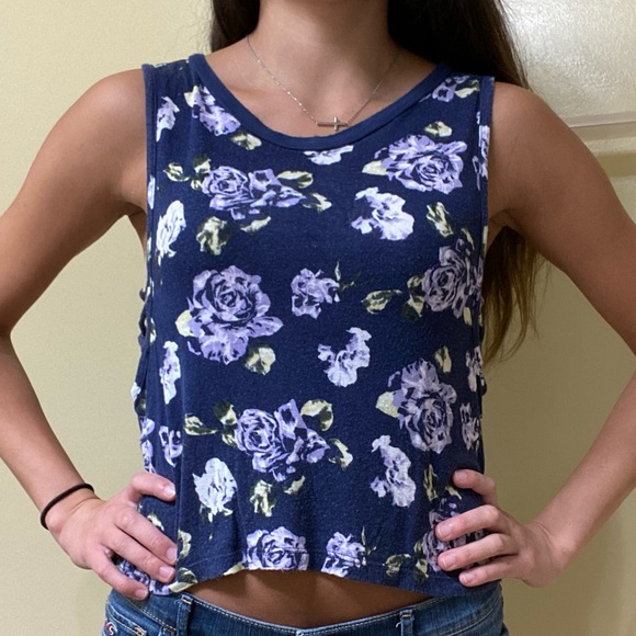 LA Hearts Floral Strappy Muscle Tank, Small - Picture 8 of 10